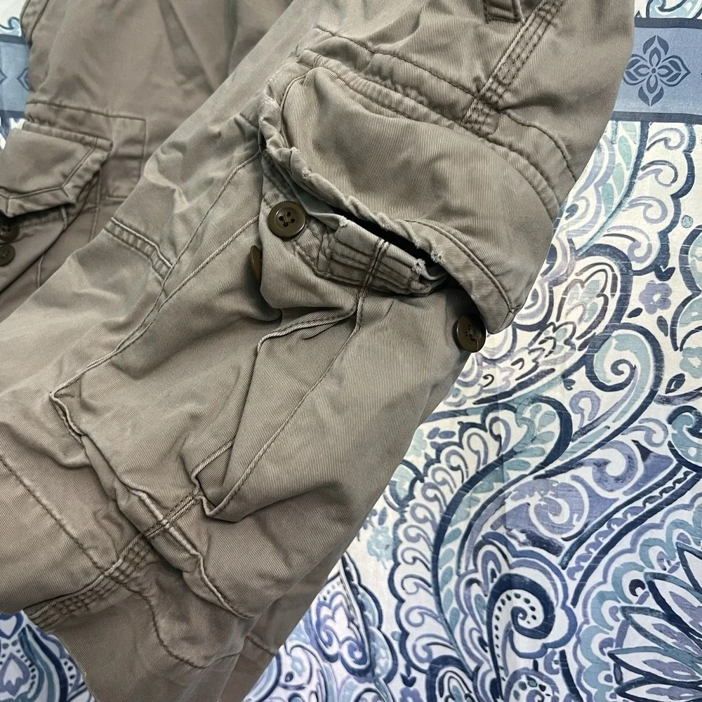 Vintage Polo Ralph Lauren Cargo Shorts Mens Size 36 Khaki Preppy Y2K Baggy